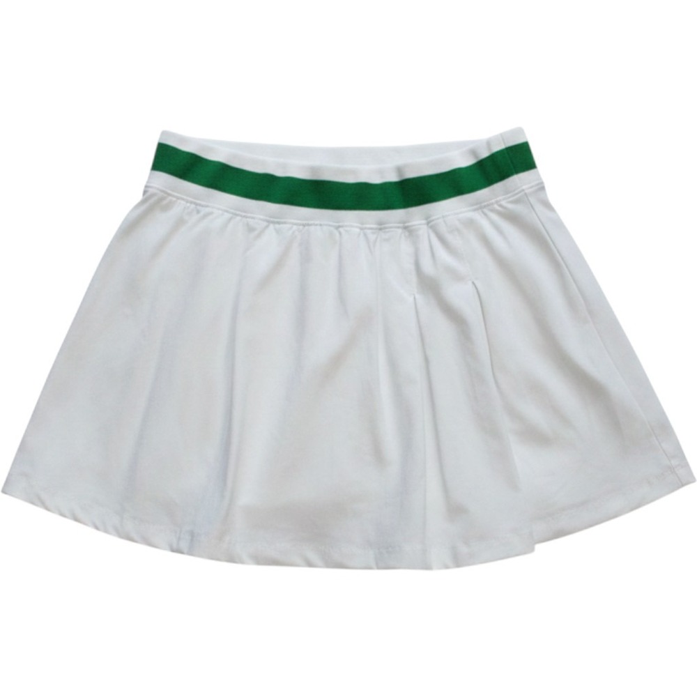 Tennis‎ Skort Women L White Green Good Pleated Athletic Skirt